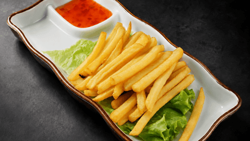 Batatas fritas com molho agridoce